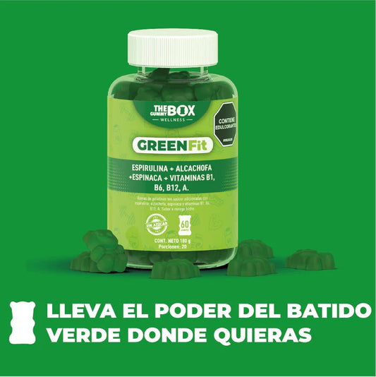 🍃 Espirulina, Alcachofa, Espinaca y Vitaminas en Gomitas 💚