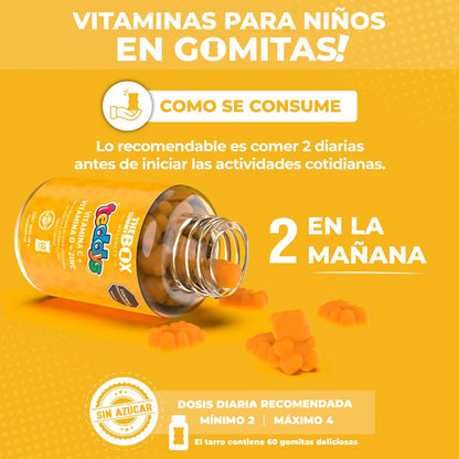 🎡 Vitamina C + Zinc para Niños en Gomitas 🚀